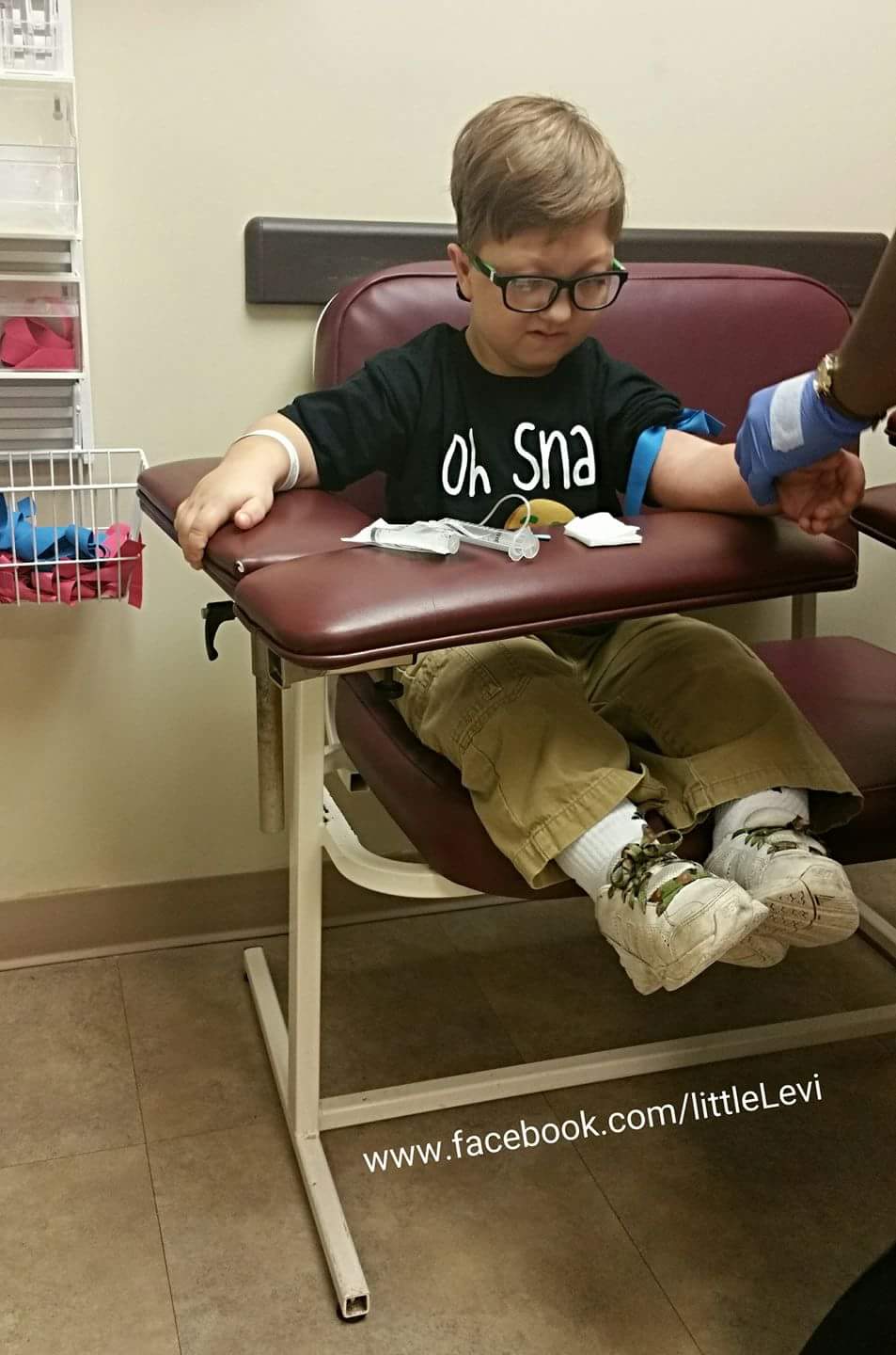 Levi, lab draws, Ocean Springs Hospital, Mississippi